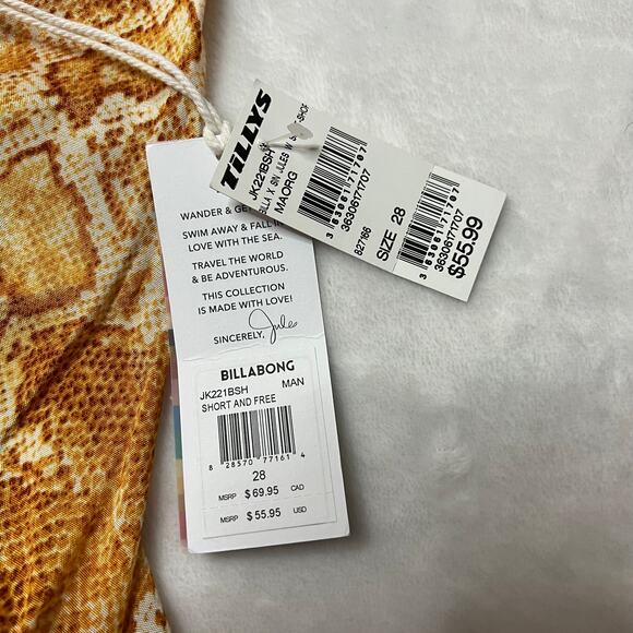 Billabong x Sincerely Jules Short And Free Snake Print Mini Skirt Size 28 NEW - Picture 7 of 7